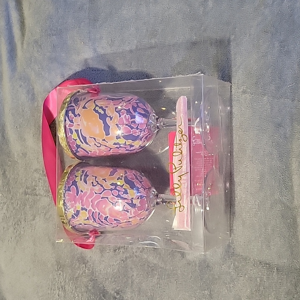 Lilly Pulitzer acrylic wine set
